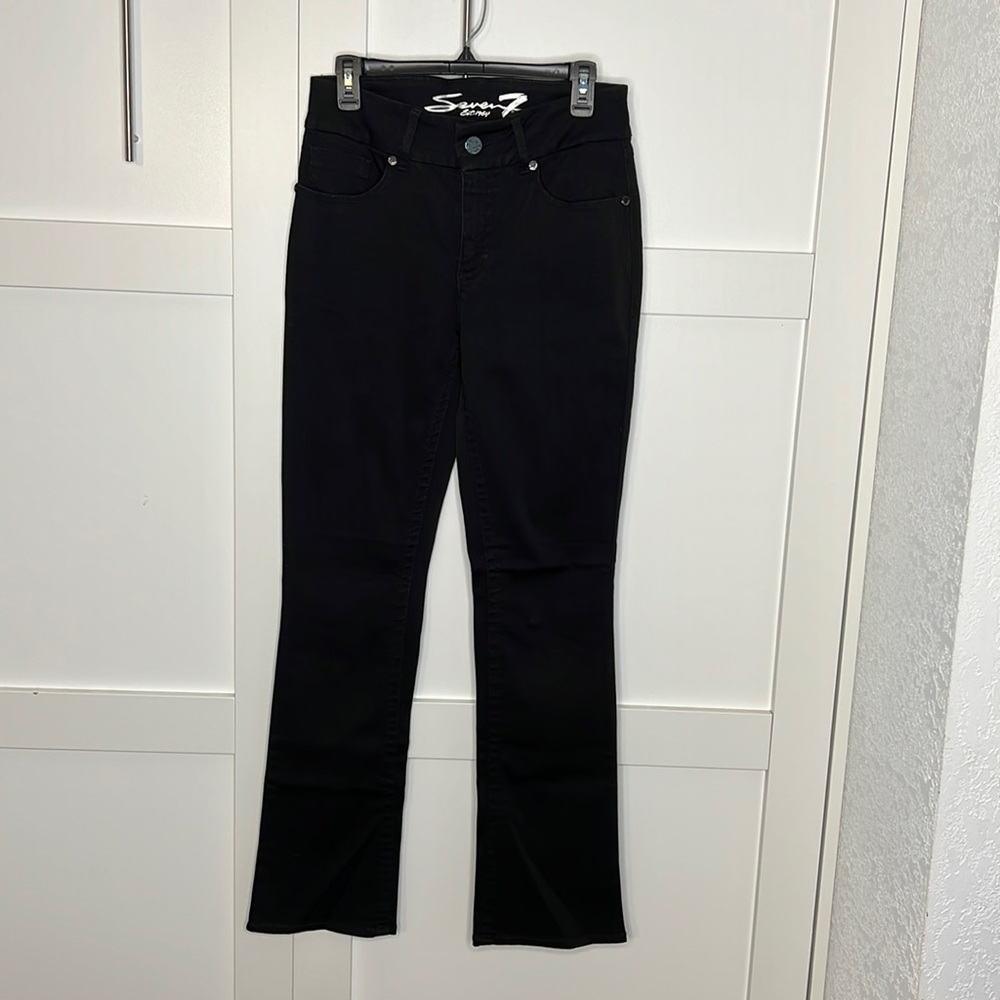 Seven7 jeans. Mid rise micro boot.